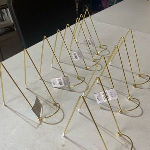 Metal easels to hold photos and signs